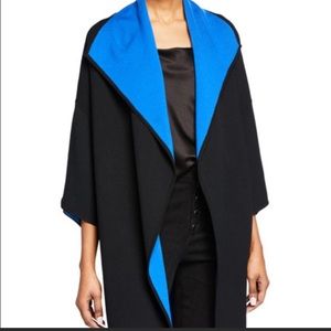 Alice and Olivia ester black/blue reversible coat